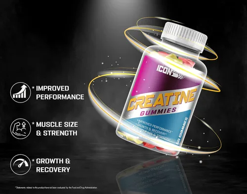 Vista 4 de Gomitas de creatina Monohidrato de creatina Crecimiento muscular y fuerza Recuperación de entrenamiento Sabores naturales
