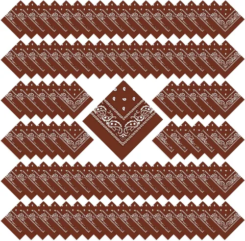 Vista 17 de 100 bandanas a granel, bandanas de cachemira para hombres y mujeres