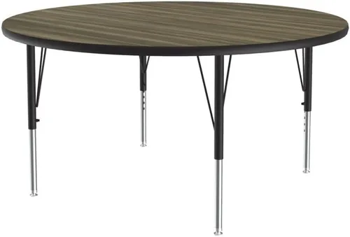 Vista 108 de Correll - Mesa rectangular de actividades para el aula de 24 x 36 pulgadas, altura ajustable (19-29 pulgadas), parte superior de nogal colonial