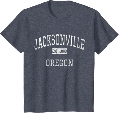 Vista 20 de Jacksonville Oregon OR - Camiseta vintage, Negro