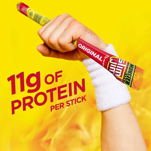 Vista 6 de Slim Jim Monster Smoked Jerky Sticks, sabor original, 1.94 onzas, 18