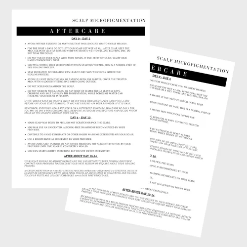 Vista 6 de Formularios de admisión de clientes de micropigmentación del cuero cabelludo: formularios de ingesta, consentimiento, consulta y cuidado posterior