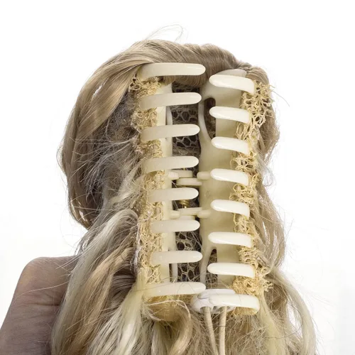 Vista 4 de 12-Pulgadas Extensiones de Cola de Caballo Cortas con Rizos de Tornillo y Pinza de Gancho Extensiones de Cabello Sintético con Cordón Extensiones