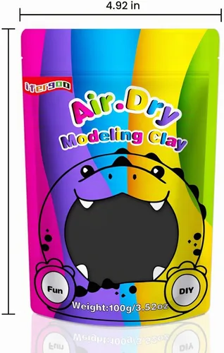 Vista 7 de iFergoo Arcilla Seca al Aire Negra, Arcilla para Modelar Creativa DIY para Niños, Arcilla Mágica Super Ligera para Niños de 3 a 12 años, Arcilla