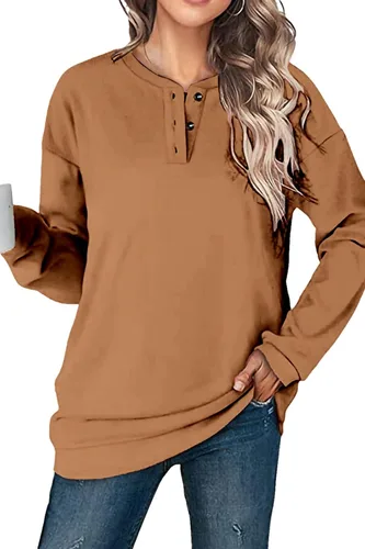 Vista 31 de KINGFEN Sudadera de manga larga con cremallera de un cuarto para mujer