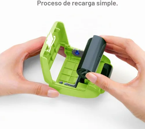 Vista 8 de Kit de sellos de seguridad de rodillo ancho para prevención de robo de identidad, color verde