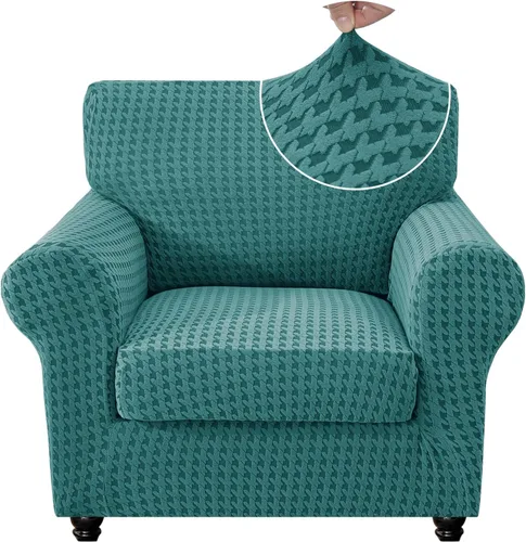 Vista 59 de MAXIJIN 2 fundas elásticas para sillón de sala de estar, fundas gruesas y suaves con brazos para perros, mascotas, protector de sofá individual