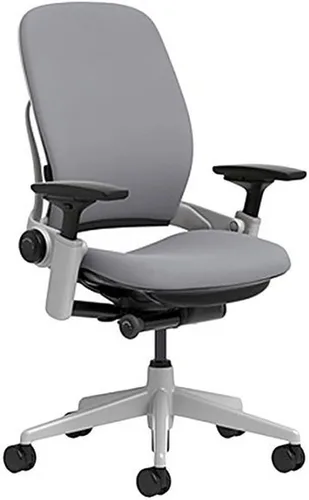 Vista 5 de Steelcase Silla de salto con base de platino y ruedas de suelo duro, Alpine