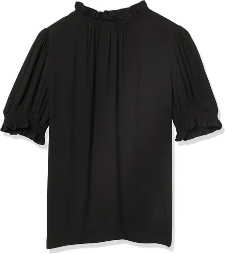 Vista 5 de Tienda Essentials Womens Fluid Twill Short Puff Sleeve Smock Detail Shirt