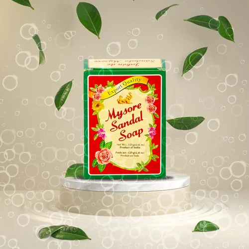 Vista 3 de Mysore Sandal Jabón 4.41 oz (125 gramos) Caja (paquete de 5)