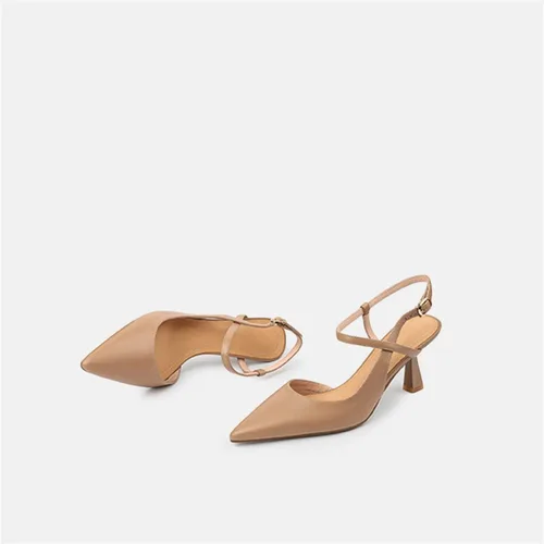 Vista 2 de Zapatos de vestir con tacón bajo y puntiagudo cerrado para mujer