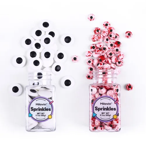 Vista 18 de Chispas comestibles de Navidad para hornear, chispas de Navidad, chispas de nonpareils, chispas rojas y verdes para galletas, magdalenas, fresas