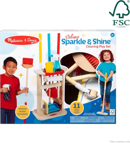 Vista 6 de Melissa & Doug Juego de limpieza Deluxe Sparkle & Shine (11 piezas) - Certificado FSC