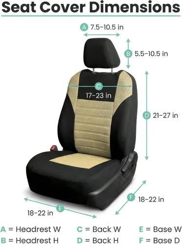 Vista 7 de FH Group Juego de fundas de asiento delantero de automóvil con malla de aire 3D premium, fundas de asiento delanteras, accesorios interiores