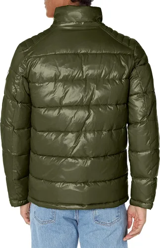 Vista 3 de GUESS Chaqueta acolchada de peso medio para hombre con capucha extraíble