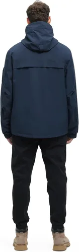 Vista 6 de Abrigos de invierno 3 en 1 para hombre, chaqueta de esquí resistente al agua, acolchada, con bolsillos múltiples, chaqueta cortavientos de algodón