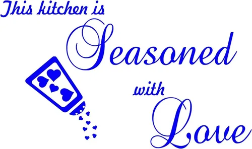 Vista 12 de VWAQ This Kitchen is Seasoned with Love - Adhesivo decorativo para pared, diseño de refranes de vinilo para comedor