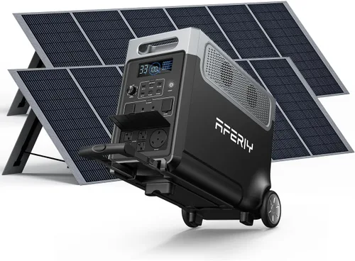 Vista 14 de AFERIY Estación de energía portátil de 3840Wh, tomas de corriente alterna de 120V x 5, carga rápida de 2.5H, estación de energía de batería LiFePO4
