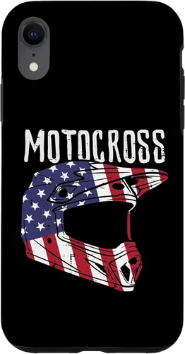 Vista 8 de Casco de motocross para iPhone 15 con bandera de Estados Unidos para motocross, patriótico, motociclista, para hombres y niños