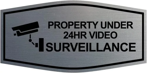Vista 17 de Fancy Property - Señal de videovigilancia (cámara) de menos de 24 horas (negro) - Pequeño (paquete de 1)