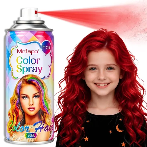 Vista 10 de Acomler Spray de color negro temporal para el cabello para niños, mujeres y hombres, tinte temporal lavable para el cabello, cera