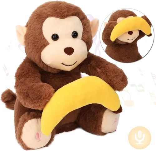 Vista 9 de Hopearl Oso de Peluche Interactivo Peek A Boo Repite lo que Dices Oso de Peluche Musical que Canta y Habla Animal de Peluche Adorable Eléctrico