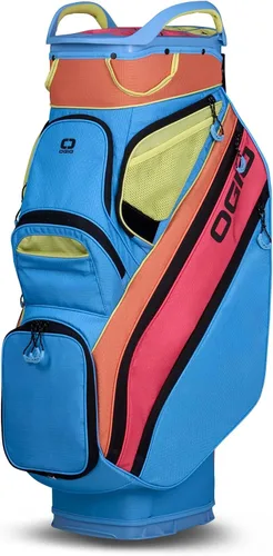 Vista 8 de OGIO Golf Silencer Cart Bag Rojo/Blanco/Azul