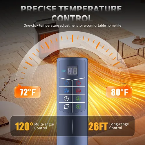 Vista 4 de Mando a distancia de repuesto compatible con ventilador de torre oscilante Lasko para todas las estaciones y calentador de espacio FH610 FH515