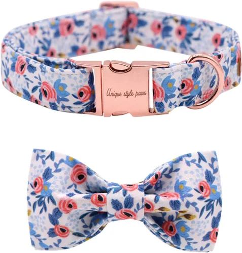 Vista 85 de Unique style paws - Collar para perros con corbatín, collar ajustable para perros y gatos, pequeño, mediano y grande