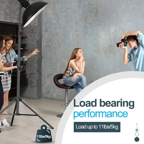 Vista 7 de EMART Soporte de luz de 7 pies para fotografía, soporte de trípode portátil para fotos y video, paquete de 2 soportes de iluminación con funda