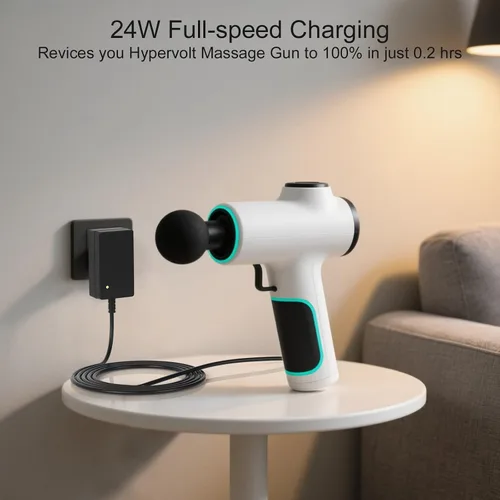 Vista 5 de Cargador de 24 V compatible con pistola de masaje Hyperice Hypervolt – apto para Toloco Em26, Aerlang Em13, Hypervolt, Darkiron, Hardnex, Legiral