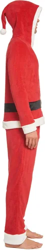 Vista 2 de Dreamwave Conjunto de pijama con capucha y pantalones de forro polar de Papá Noel