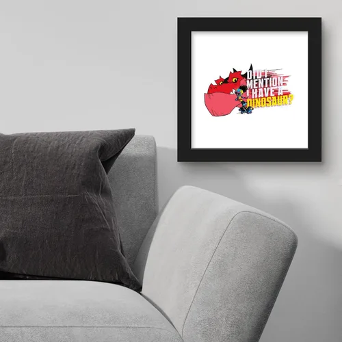 Vista 3 de Trends International Gallery Pops Marvel Moon Girl and Devil Dinosaur - Arte de pared con texto en inglés "I Have A Dinosaurio", versión enmarcada