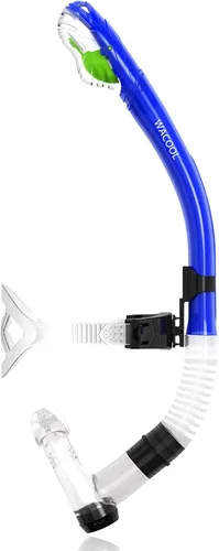 Vista 10 de WACOOL Training Headstrap Support Dry Top Snorkel Tube Comfortable Mouthpiece One-Way Purge Valve for Pool Open Water Scuba Lap Swimming Swimmer