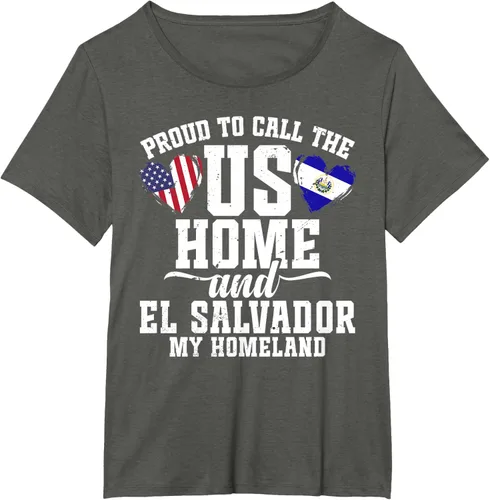 Vista 11 de Traje salvadoreño para hombre y mujer, camiseta de El Salvador con la bandera de Estados Unidos, Negro -, Pequeña