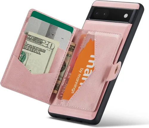 Vista 21 de Funda para Google Pixel 6 Pro, cartera magnética desmontable con ranura para efectivo, soporte de carga inalámbrica, función atril compatible