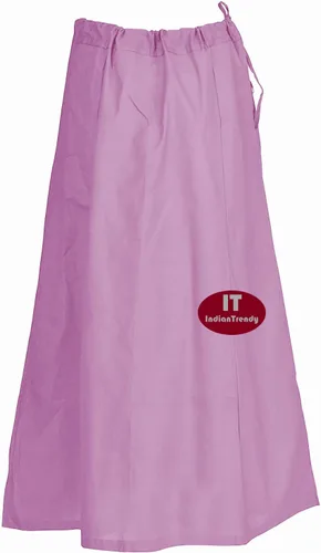Vista 21 de Indian Trendy Sari Enagua de Algodón Cosida Cintura Ajustable Sari Enagua Forro Falda