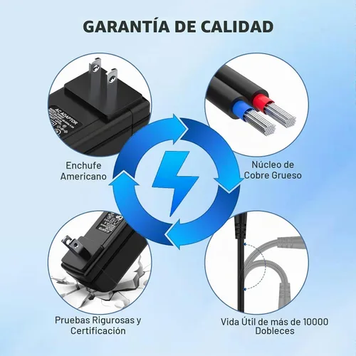 Vista 7 de Fuente de alimentación del adaptador de 12W para la luz de tira del LED Negro-1