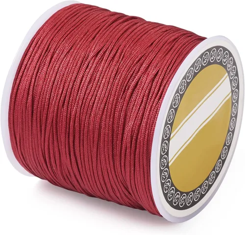 Vista 38 de Cheriswelry 8 rollos de 49 yardas/rollo de 0.031 in de hilo de nailon para macramé, cordón de nudo chino para pulsera tejida personalizada