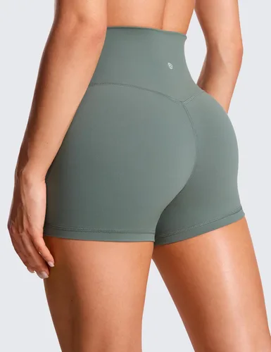 Vista 2 de CRZ YOGA Butterluxe - Pantalones cortos cruzados para mujer de 3 y 5 pulgadas, pantalones cortos de yoga y entrenamiento de cintura alta, suaves