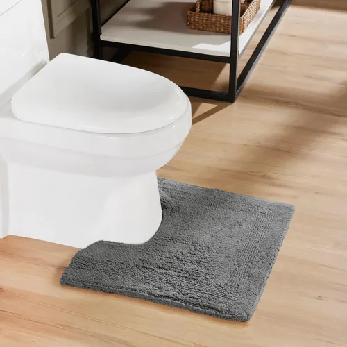 Vista 594 de Better Trends - Juego de 2 alfombras de baño 100% algodón, extra suaves, con borlas, de 17" x 24", alfombra de baño superabsorbente y reversible