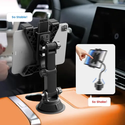 Vista 3 de OHLPRO Soporte universal para tablet de coche para camión, soporte universal para iPad Pro Air Mini de 7 a 11 pulgadas, Galaxy Tab, brazo ajustable