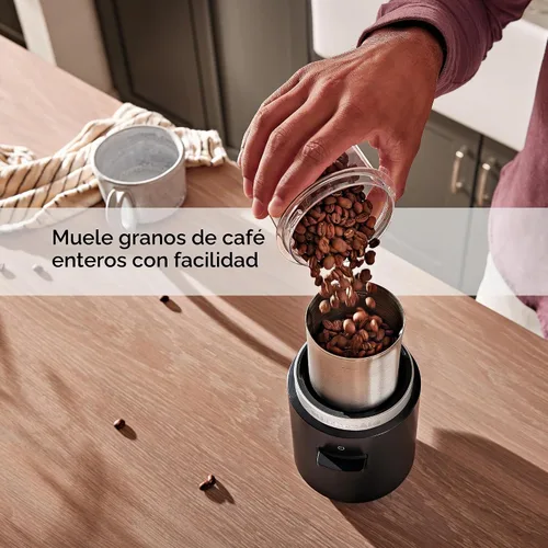 Vista 5 de Molinillo de hojas inalámbrico KitchenAid Go™ - la batería se vende por separado, KBGR100, Negro Mate Battery Sold Separately, Grinds Up to 12