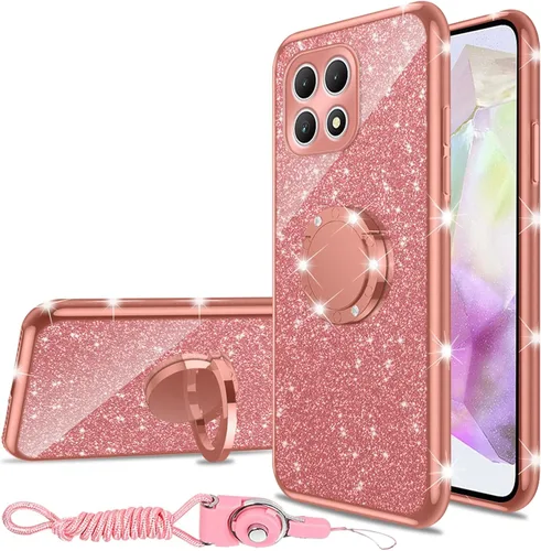 Vista 27 de nancheng Funda de teléfono para TCL A3X (A600DL), funda para Alcatel TCL A3X niñas y mujeres, bonita funda de silicona transparente con purpurina