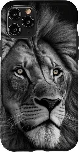 Vista 27 de Funda de retrato oscuro con cara de león para iPhone 16