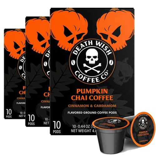 Vista 14 de Death Wish Coffee Cápsulas de tostado medio de una sola porción – El café más fuerte del mundo – Mezcla más ligera de granos arábica audaz y Robusta