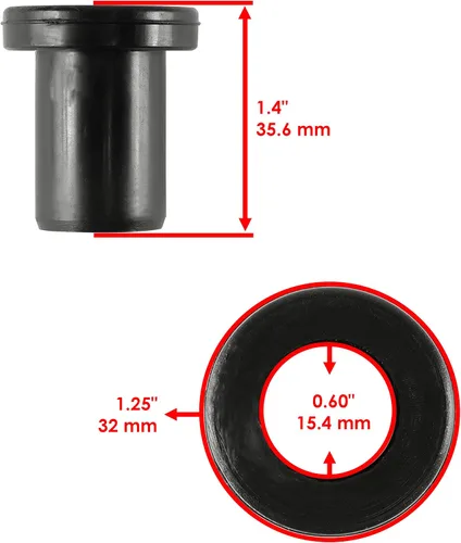 Vista 2 de Caltric 8 bujes de suspensión trasera compatibles con Arctic Cat 500 2002-2009 / HDX 500 2013-2017