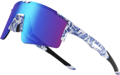 Vista 9 de DUCO Non Polarized Sports Sunglasses UV400 Running Shades DC0032 Impact-resistant Cycling Goggles Non-Slip Baseball Glasses Included Carry Case