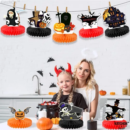 Vista 8 de KatchOn Centros de mesa de Halloween para mesas, paquete de 8