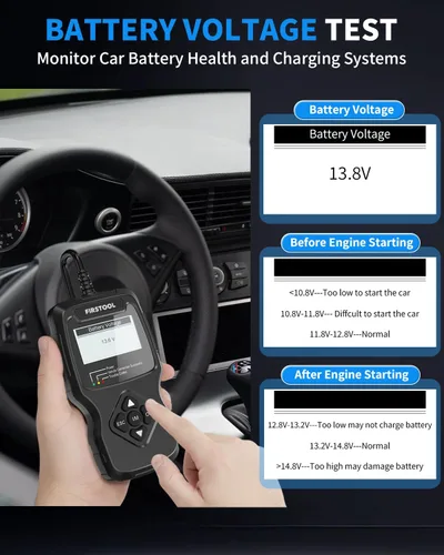 Vista 7 de Escáner OBD2 para automóvil, FIRSTOOL OBD2, herramienta de lector de código de diagnóstico con preparación I/M, probador de batería, luz de control
